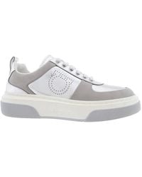 Ferragamo - Ferragamo Cassina Low-Top Gancini Sneakers - Lyst