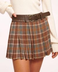 Ramy Brook - Derrick Pleated Belted Mini Skirt - Lyst