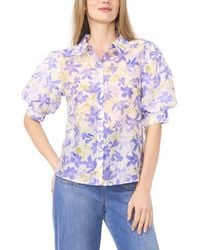 Vince Camuto - Bubble Cuff Button Front Blouse - Lyst