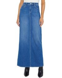 L'Agence - Miriam Denim Maxi Skirt - Lyst