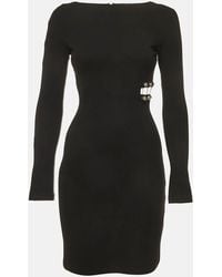 Versace - Versus Stretch Knit Cut Out Mini Dress - Lyst