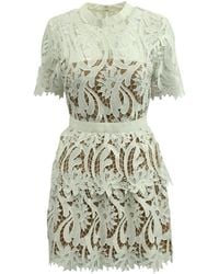 Self-Portrait - Lace A-Line Mini Dress - Lyst
