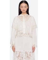 Sea - Sofia Embroidery Long-Sleeve Top - Lyst