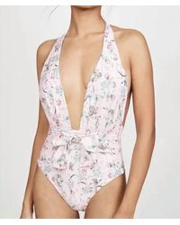 WeWoreWhat - Brooklyn Floral Halter One Piece Swimsuit - Lyst
