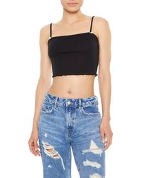 Forever 21 - Rosette Lettuce-Edge Cropped Cami - Lyst
