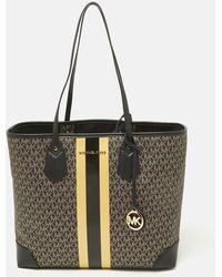 Michael Kors - Signature Coated Canvas And Leather Eva Tote - Lyst