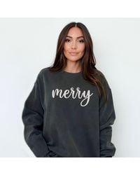 Simply Sage Market - Embroidered Merry Cursive - Lyst