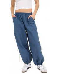 JOA - Side Stripe Cut Out Tie Strap Track Joggers - Lyst