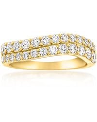 Ross-Simons - Lab-Grown Diamond 2-Row Wave Ring - Lyst