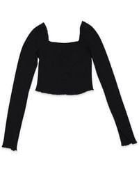 CALLIPYGIAN - Square Neck Crop Top - Lyst