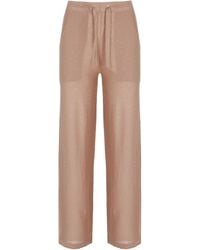 Kangra - Viscose Sequined Drawstring Straight-Leg Pants - Lyst