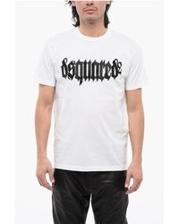 DSquared² - ² Cotton D2 Gothic Loose Fit T-Shirt With Rhinestones - Lyst