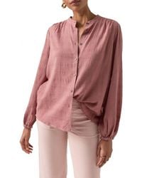 Sanctuary - As You Are Button Front Blouse - Lyst