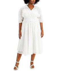 Taylor - Plus Cotton Casual Fit & Flare Dress - Lyst