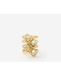 Avenue Chic - Pyramid Mirror Statement Ring - Lyst