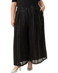 La Fuori - Wide Leg Sequins Trouser - Lyst