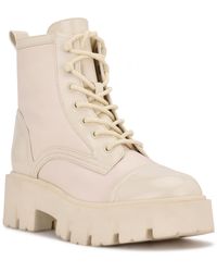Nine West - Obri 2 Faux Leather Ankle Combat & Lace-up Boots - Lyst