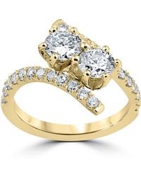 Pompeii3 - 1 Cttw Diamond 2 Stone Forever Us Engagement Anniversary Ring - Lyst