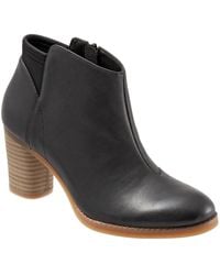Softwalk - Kora Leather Block Heel Ankle Boots - Lyst