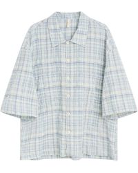 sunflower - Short-Sleeved Relaxed Fit Plaid Shirt - Lyst