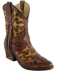 Forastero - Real Leather Pointed Toe Cowgirl Boots - Lyst