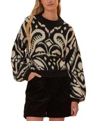 FARM Rio - Wool-Blend Ikat Knit Sweater - Lyst
