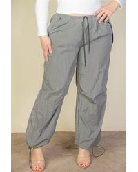TRUEDAMES - Plus Size Drawstring Waist Parachute Pants - Lyst