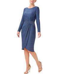 Adrianna Papell - Plus Faux Wrap Maxi Cocktail And Party Dress - Lyst
