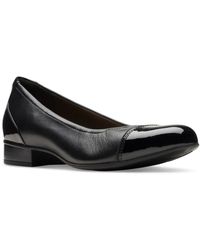 Clarks - Patent Leather Toe Cap Flat Shoes - Lyst