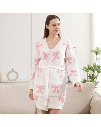 TRUEDAMES - Ribbon Robe With Pockets And Belt - Lyst