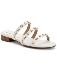 Charter Club - Soraya Faux Leather Slip On Mule Sandals - Lyst