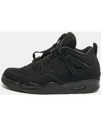 Nike - S Nubuck Leather Jordan 4 Retro Cat Sneakers - Lyst