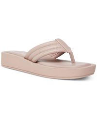 Madden Girl - Amarri Faux Leather Toe-post Flatform Sandals - Lyst