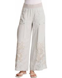 XCVI - Pheodora Embroidered Wide Leg Pants - Lyst