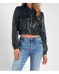 Elan - Cropped Bomber Jacket - Lyst