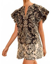 Ulla Johnson - Severine Flutter Sleeve Top - Lyst
