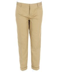DSquared² - Slim-Fit Cropped Cotton Pants With Polished Cuffs - Lyst