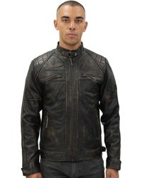 Infinity Leather - Vintage Quilted Biker Jacket-Monaco - Lyst
