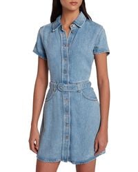7 For All Mankind - Collared Short Shirtdress - Lyst
