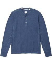 Rag & Bone - 100% Cotton Long Sleeves Classic Henley Wrnindigo - Lyst