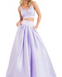 Rachel Allan - Lace Matte Satin Two-Piece Ball Gown - Lyst