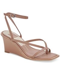 Dolce Vita - Gemini Leather Ankle Strap Wedge Sandals - Lyst