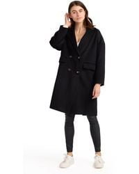 Belle & Bloom - Oversized Wool-Blend Double-Breasted Coat - Lyst