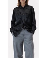 Closed - Satin Western Blouse - Lyst
