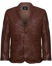 Infinity Leather - Jacket Blazer Soft Italian Fitted Coat - Lyst