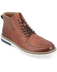 Vance Co. - Dalvin Boots Faux Leather Memory Foam Ankle Zpo3789 - Lyst