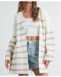 Buttermelon - Knitted Stripe Maxi Cardigan - Lyst