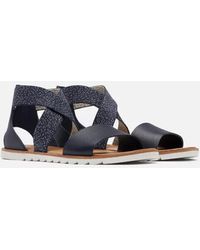 Sorel - Ella Ii Nl4041-466 Slip-On Sandals Nocturnal Flat Heel Pd70 ,11) - Lyst