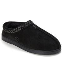 Dearfoams - Dean Genuine Suede Clog Slipper With Embroidery - Lyst