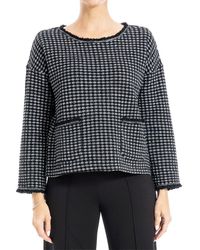 Max Studio - Chenille Tweed Crewneck Top - Lyst